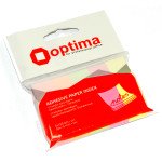 Закладки с липким слоем 15х50 мм Optima, 500 шт., бумажные, неон 5 цветов