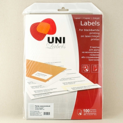 Этикетки-самоклейки А-4  Uni  Labels ( 12 ) 70*67,7