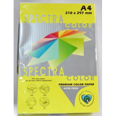 Папір кольор.А4/75 500арк. неон Yellow  363 (жовтий) SPECTRA COLOR