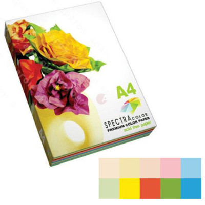 Папір кольор. А4/80 10х10/100л. 10 цв.SPECTRA COLOR-Rainbow Pack (супер мікс) ІТ 85 "В"