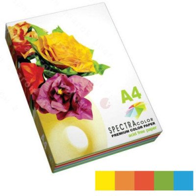Набор бумага цв.А4/160 5х10/ 50арк. SPECTRA COLOR-Rainbow Pack Deep (интенсив) IT 82 "А" MIX 5 цв.