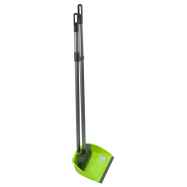 Совок с резиновой накладкой и щетка с длинной ручкой BUROCLEAN