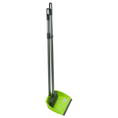 Совок з гумовою накладкою та щітка з довгою ручкою BUROCLEAN