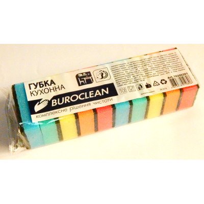 Губки кухонные 10 шт, BuroClean