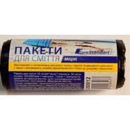 Мішки для мусора 35л/30шт, Eurostandart, крепкие, BuroClean черные