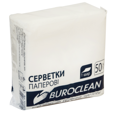 Серветки пап., 240*240, 50шт., в п/п упак., BuroClean білий