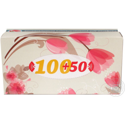 Серветки космет. Fesko 2-слойные 150 шт (21*20)