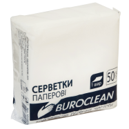 Салфетки бум., 240*240, 50шт., в п/п упак., BuroClean белый