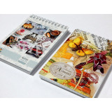 Блокнот А6 96арк, спіраль зверху,обкл.200г ВД-лак, блок офсет 55г