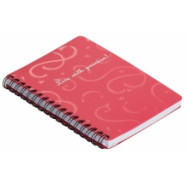 Книжка для записів на пруж.  Red&Black  А6, 80 арк, кл., пласт.обкл.