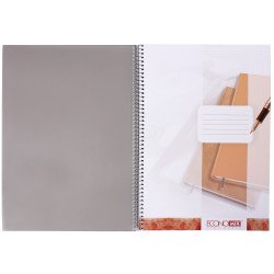 Книга канц. А4,80л., на пруж.,  пластик обкл  з кол. підкл.