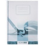 Книга канц. А4,80л., на пруж.,  пластик обкл  з кол. підкл.