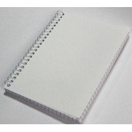Блокнот А5, 80 арк., пластиковая обложка, верхняя спираль, серый