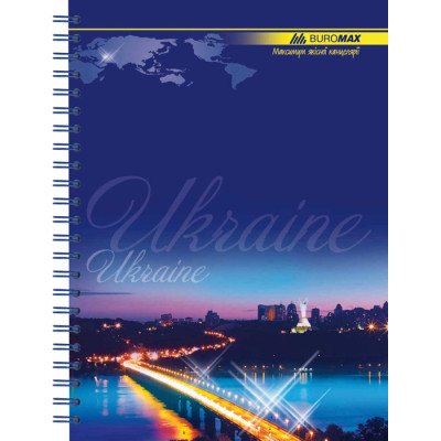 Блокнот А5 96арк., тв. обл., бок. пружина