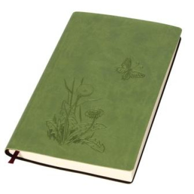 Діловий запісник А6, тиснення  Кульбаба, фісташковий