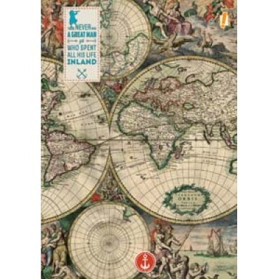 Блокнот А5/96 тв.лак "Ancient map" YES