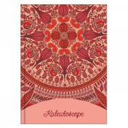 Блокнот А6 80 арк., клітинка, "Kaleidoscope" червоний