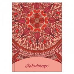 Блокнот А6 80 арк., клітинка, "Kaleidoscope" червоний