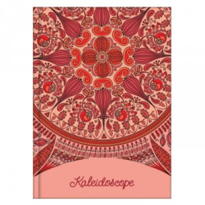Блокнот А6 80 арк., клітинка, "Kaleidoscope" червоний