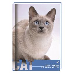 Блокнот А6 80 л. "Wild Spirit", картон з поролоном, клетка, "кошка"