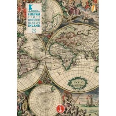Блокнот А5/96 тв.лак "Ancient map" YES