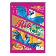 Блокнот А6, 48 арк., термобиндер  "Rio", обкладинка - картон + лак