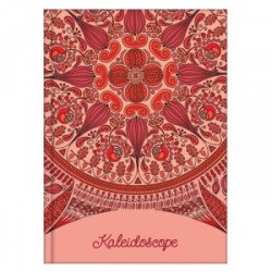 Блокнот А6 80 арк., клітинка, "Kaleidoscope" червоний