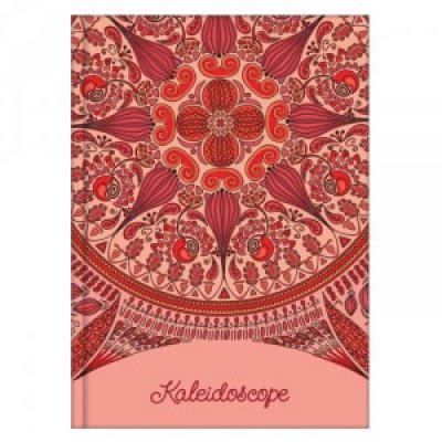 Блокнот А6 80 арк., клітинка, "Kaleidoscope" червоний