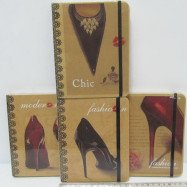 HC1254 Блокнот з жовтим папером на гумці "Fashion"13*16см, mix4