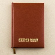 Щоденник А6 96арк.ариан 60гр/м2  світло-коричн. не датований в 2 фарби нитки
