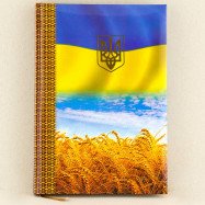 Щоденник  А5 176 л. клітина, ламінація 60 гр/м2 кристал не датований, в 2 краски, нитки