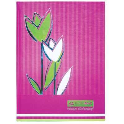 Книга канц. А4, 80 л. кл. тв. обл. "Цветы" розовый