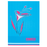 Книга канц. А4, 80 л. кл. тв. обл. "Цветы" голубой