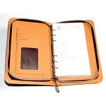 Бізнес-організатор на блискавці, 135 *185 мм, на кільцях, синій, папір 80 г/м2, кремовий