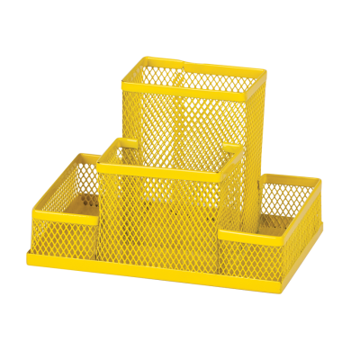 Прибор настільний 150x100x100мм металевий, жовтий