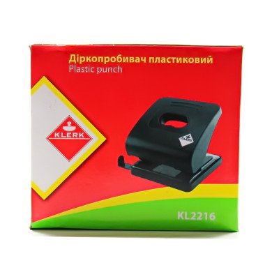 Дырокол пласт. (на 2 отв.) на 30л. цв. ассорти арт. KL2216 KLERK