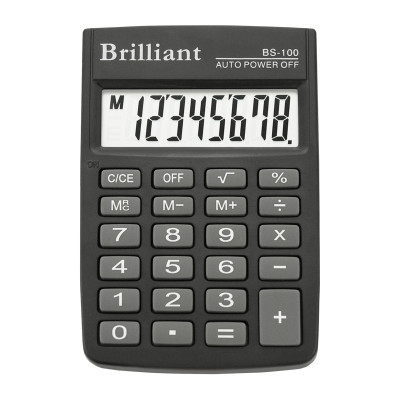 Калькулятор кишеньковий BS-100  8р., 1-пит