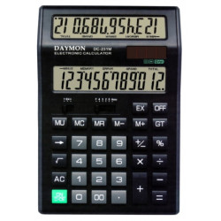 Калькулятор Daymon DС-231М, бухгалтерський, 2 дісплея, 12 р.
