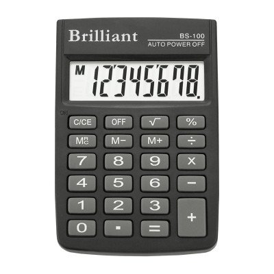 Калькулятор кишеньковий BS-100  8р., 1-пит