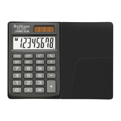 Калькулятор карманный BS-100Х  8р., 2-пит(98*62мм)