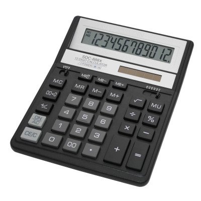 Калькулятор СITIZEN SDC-888 XBK 12разрядный  черный
