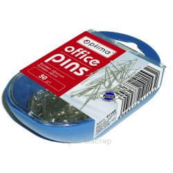 Булавки офисные, 50гр. в пласт. уп.