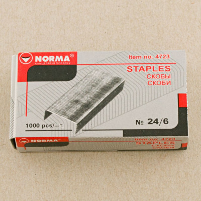 Скоба №24/6, 1000шт., NORMA, 4723