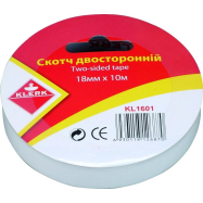 Стрічка клейка двостор. 18мм*10м арт. KL1601 KLERK