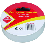 Стрічка клейка двостор. 24мм*10м арт. KL1602 KLERK