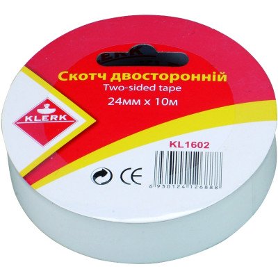 Скотч двухсторонний. 24мм*10м арт. KL1602 KLERK