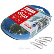 Скрепка 25мм, 100шт. OPTIMA,  треугольная в пласт уп.