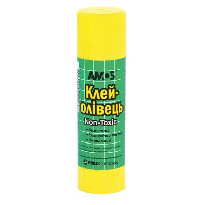 Клей-карандаш 22г, PVP, AMOS