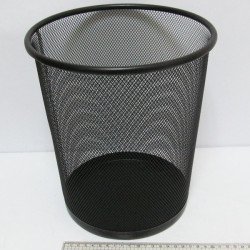 Корзина офисная метал. 24*27см, чорн.