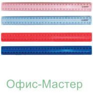 Лінійка 30см,пластик, цв.в ас.,непрозор.,9016, NORMA